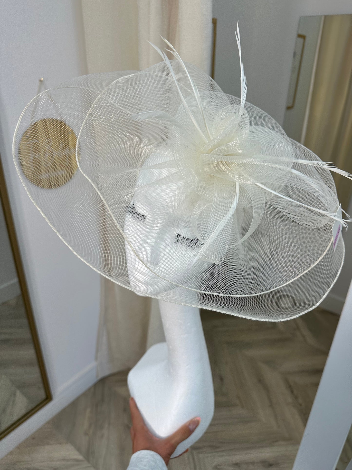 Cordilee Medium Fascinator - WHITE