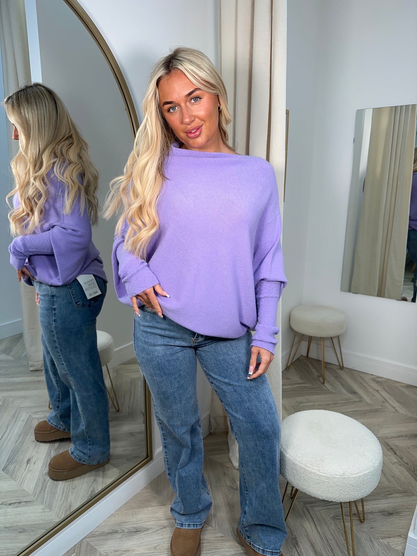 Periwinkle Purple Erika Asymmetric Jumper