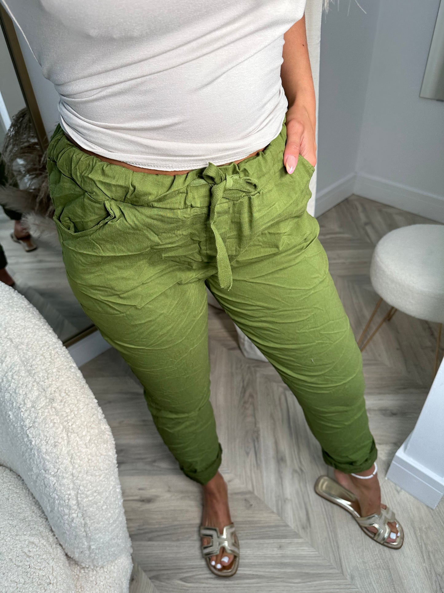 CURVE Olive Magic Pants Trousers