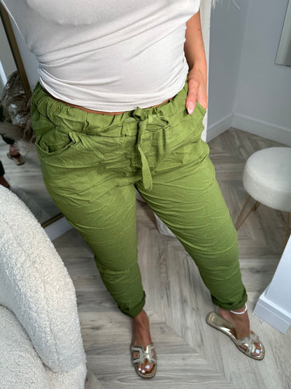 CURVE Olive Magic Pants Trousers