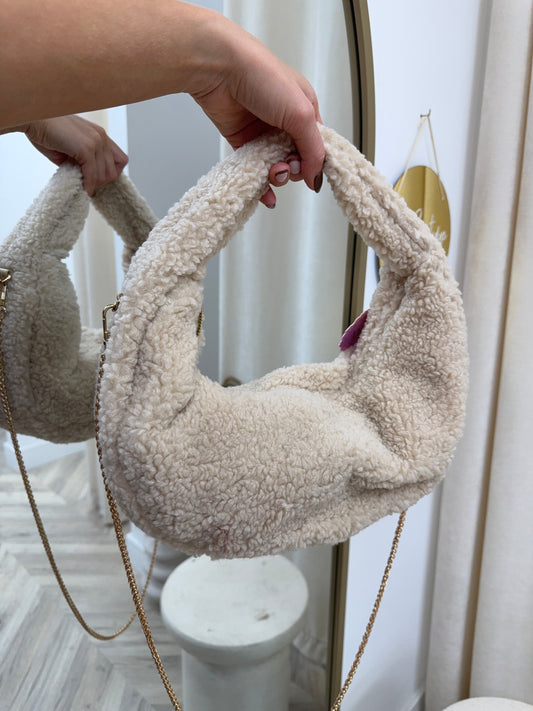 Isolde Teddy Handbag - CREAM