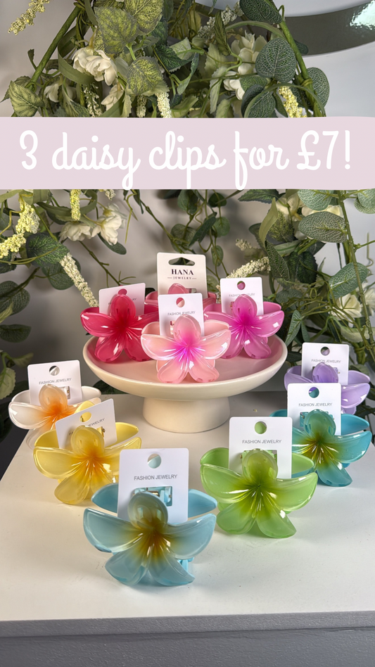 Daisy Ombre Flower Clips