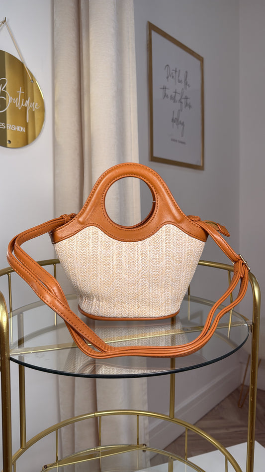 Bree Woven Handbag - Tan