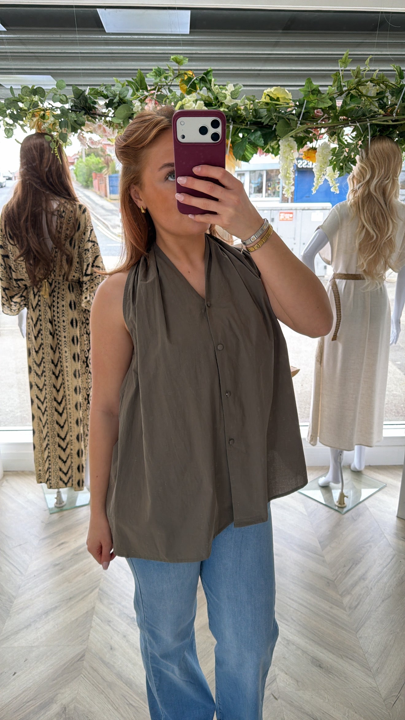 Portia Top - Khaki
