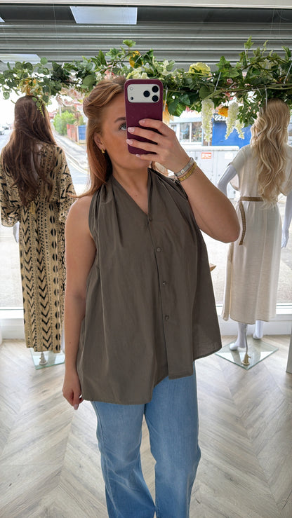 Portia Top - Khaki