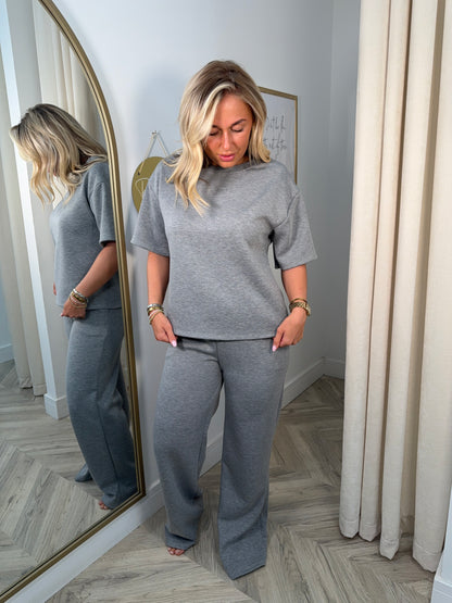Maya Cotton Two Piece Tracksuit - Grey