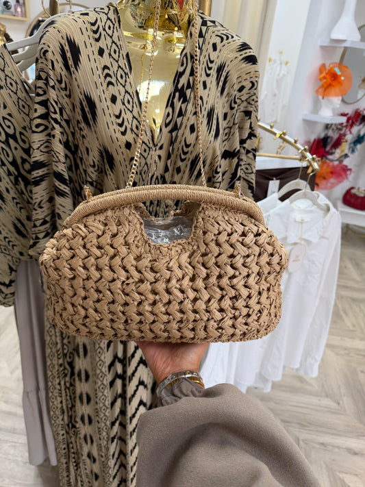 Breya Crochet Handbag - Neutral