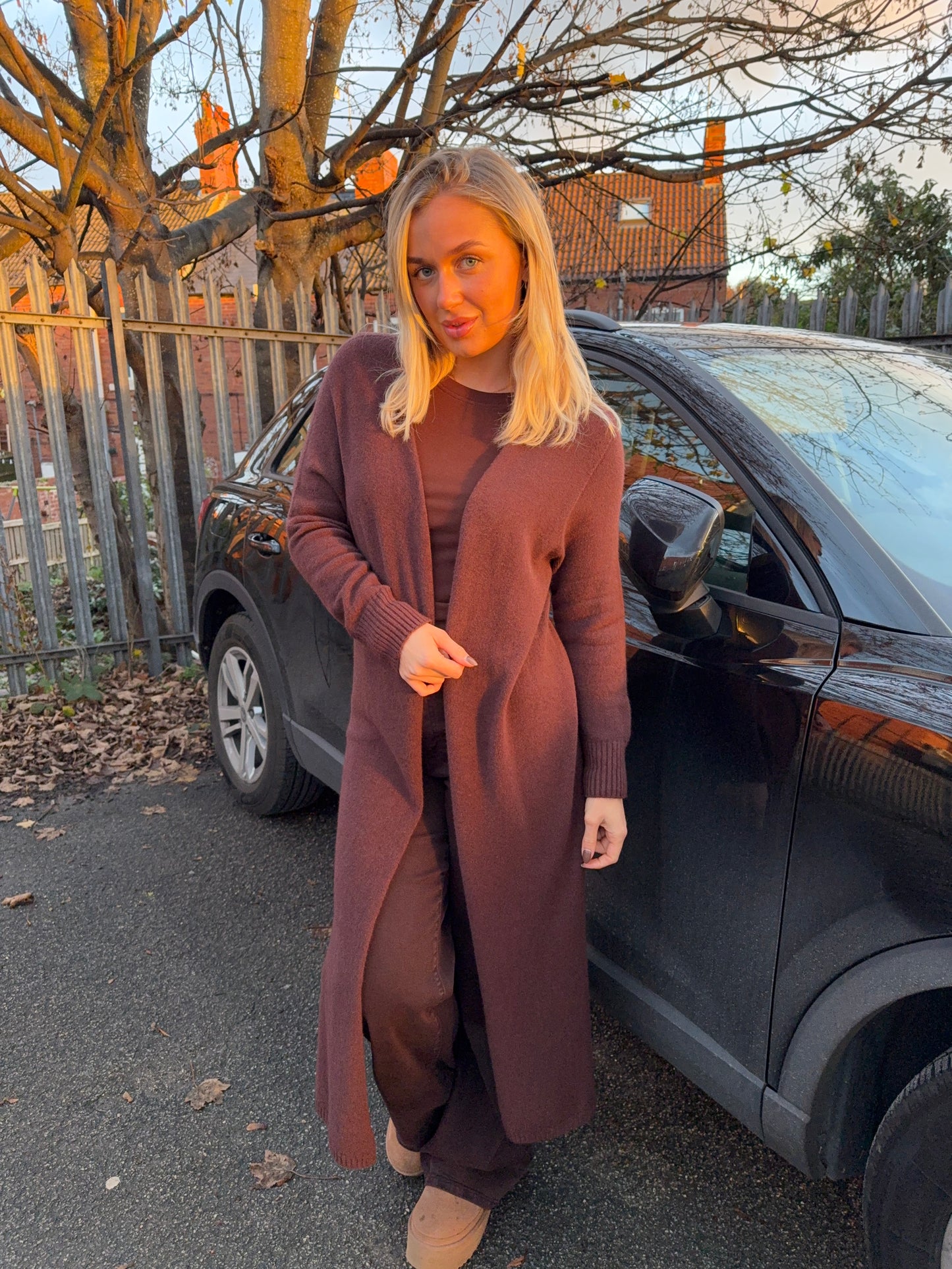 Erika Long Maxi Cardigan - Dark Brown
