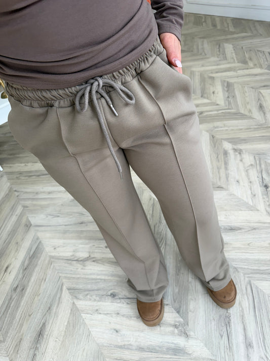 Chloe Lined Joggers - Hazelnut