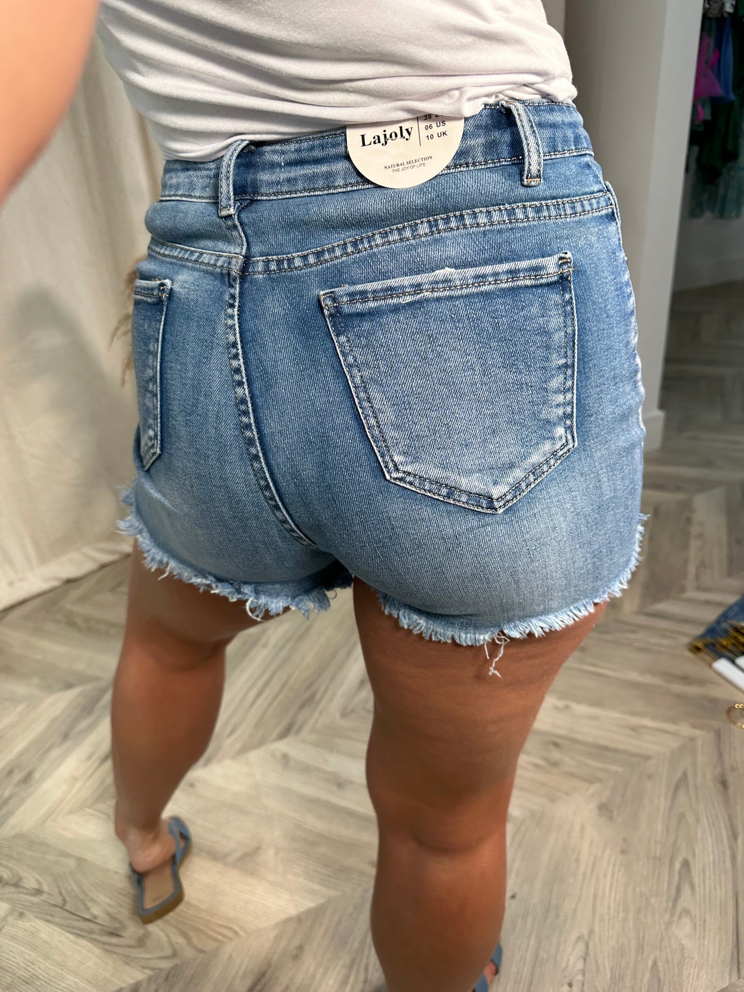 Denim Rhinestone Glitz Shorts