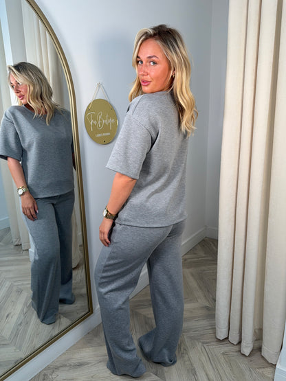 Maya Cotton Two Piece Tracksuit - Grey