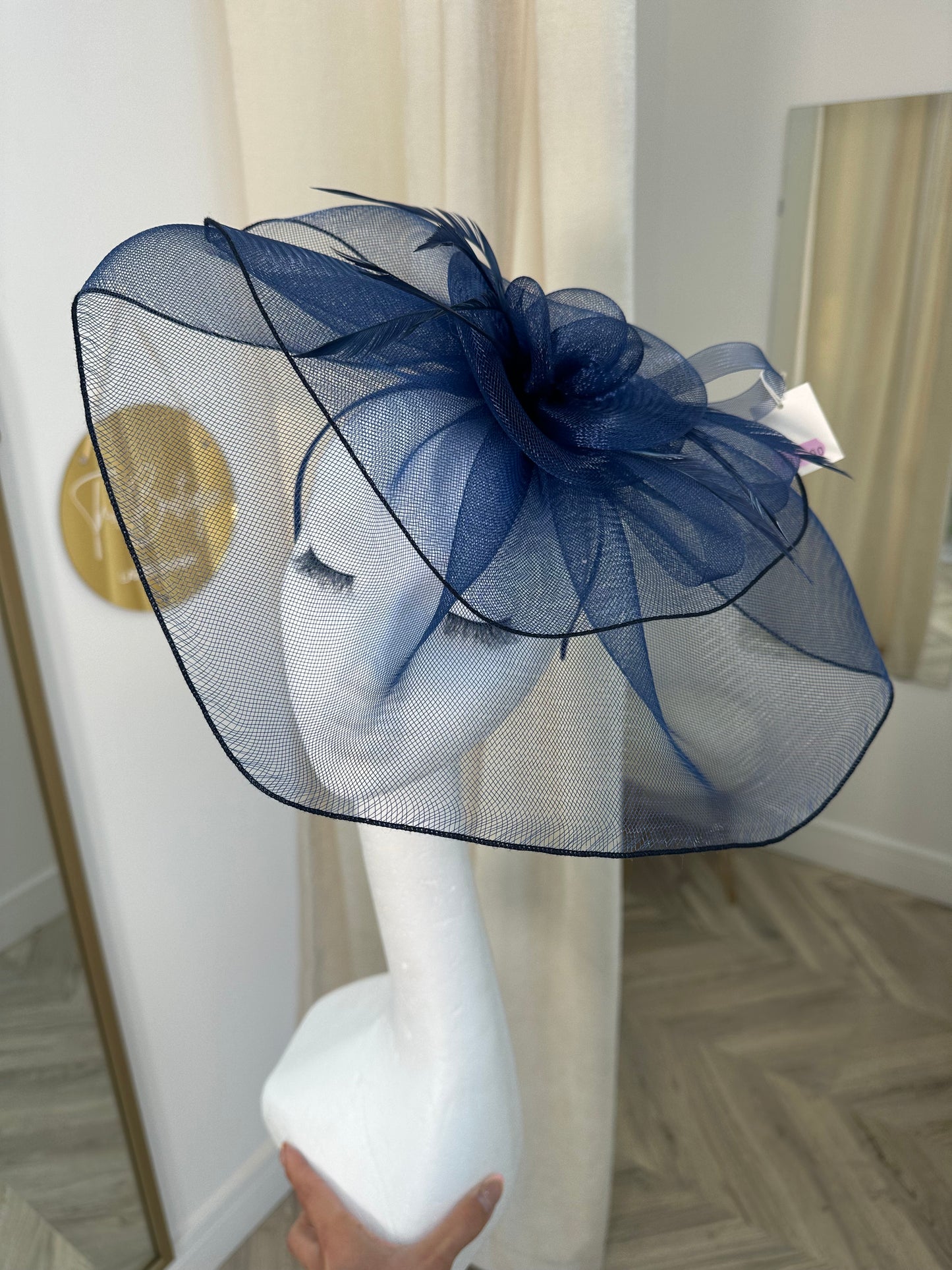 Cordilee Medium Fascinator - NAVY