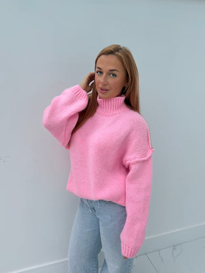 Bonnie Knit Sweater - Pastel Pink