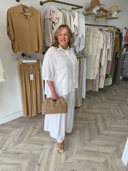 Isolde Pocketed Trousers - White