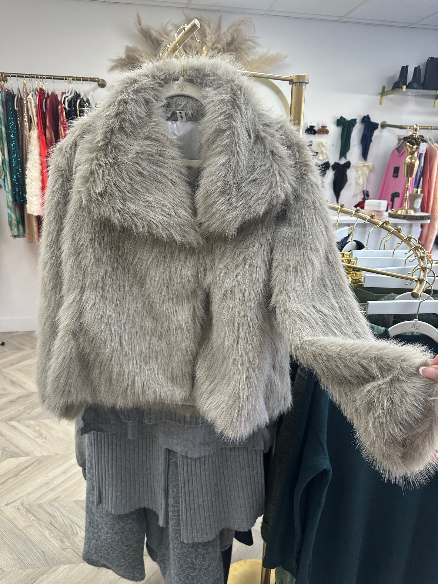 Grey Fur Lexi Jacket