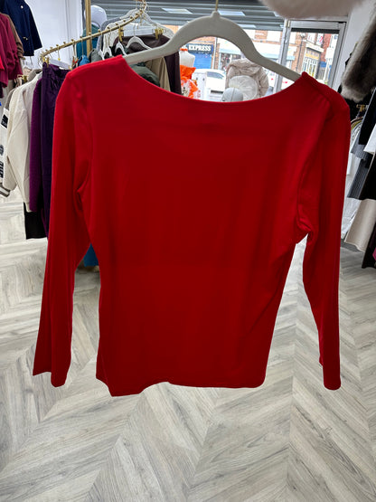 Long Sleeve Double Lined Top - RED