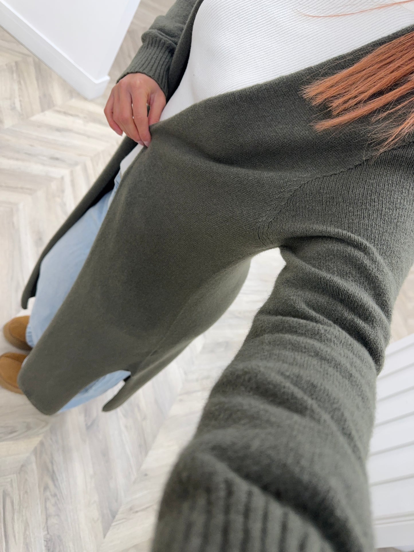 Erika Long Maxi Cardigan - Khaki