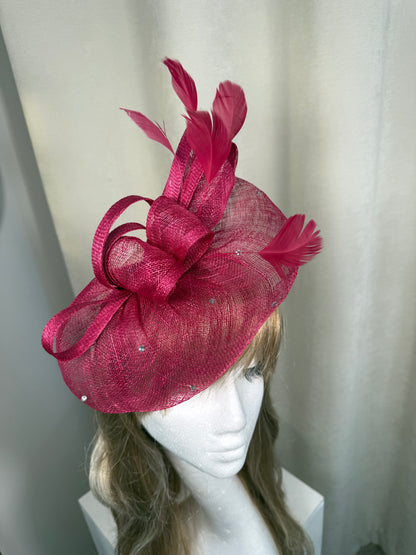 Britney Fascinator - Burgundy