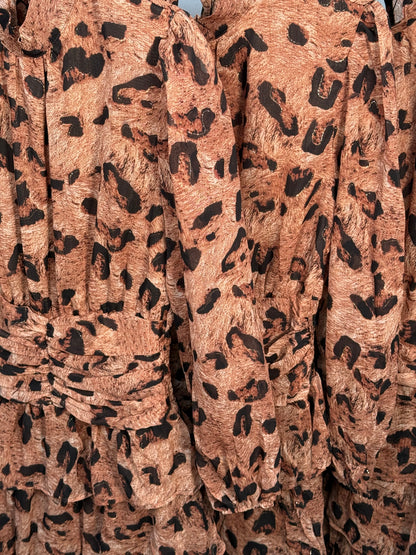Fiora Leopard Ruffle Mini Dress