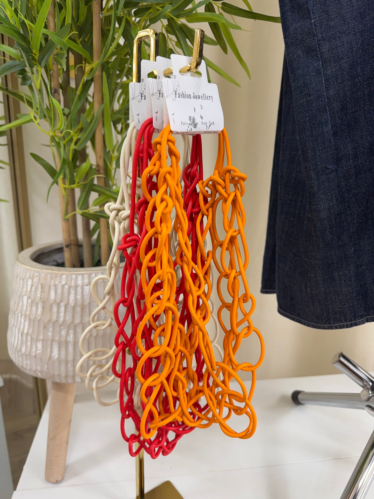 Salty Hoop Necklace - Orange
