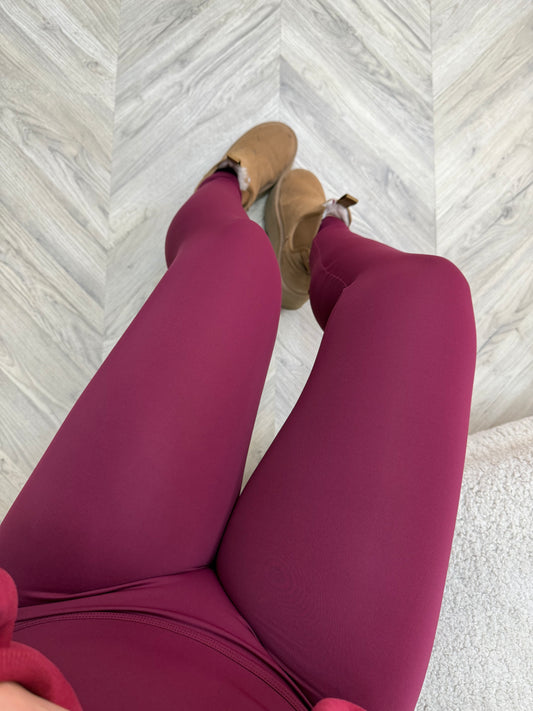 Sculpt Energy Leggings - BURGUNDY