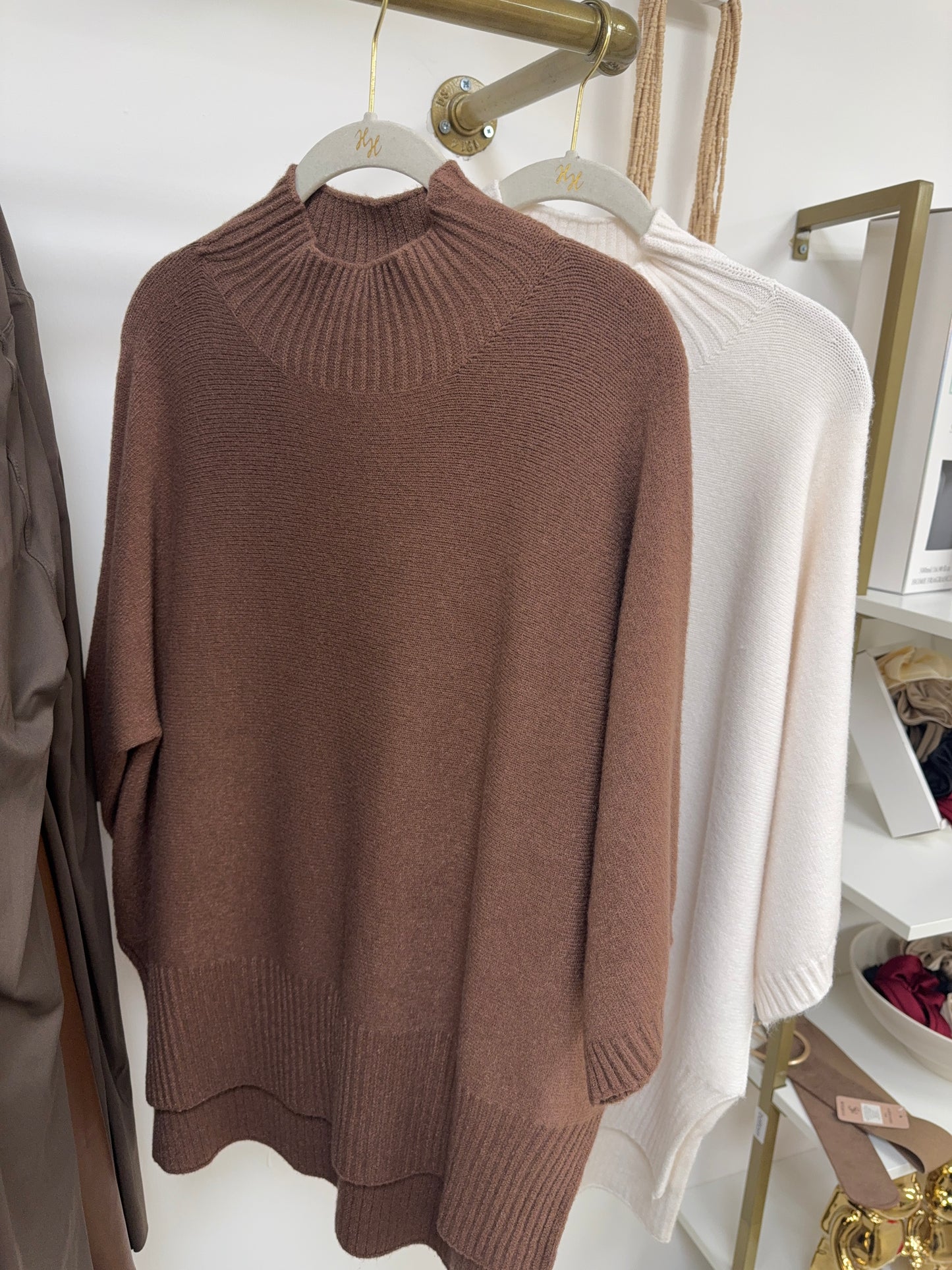 Erika 3/4 Sleeved Turtle Neck Sweater