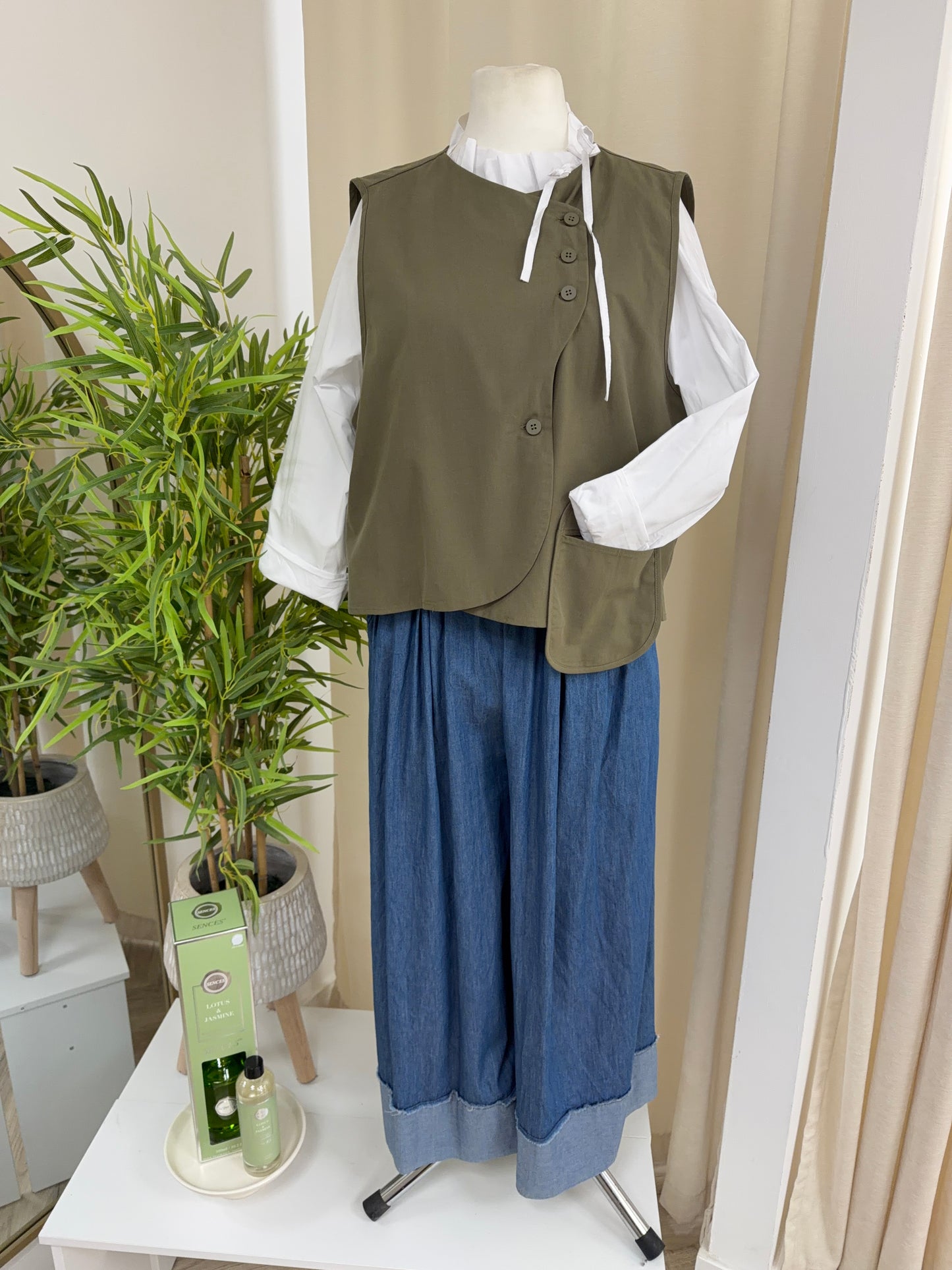 Lucy Cotton Denim Trouser