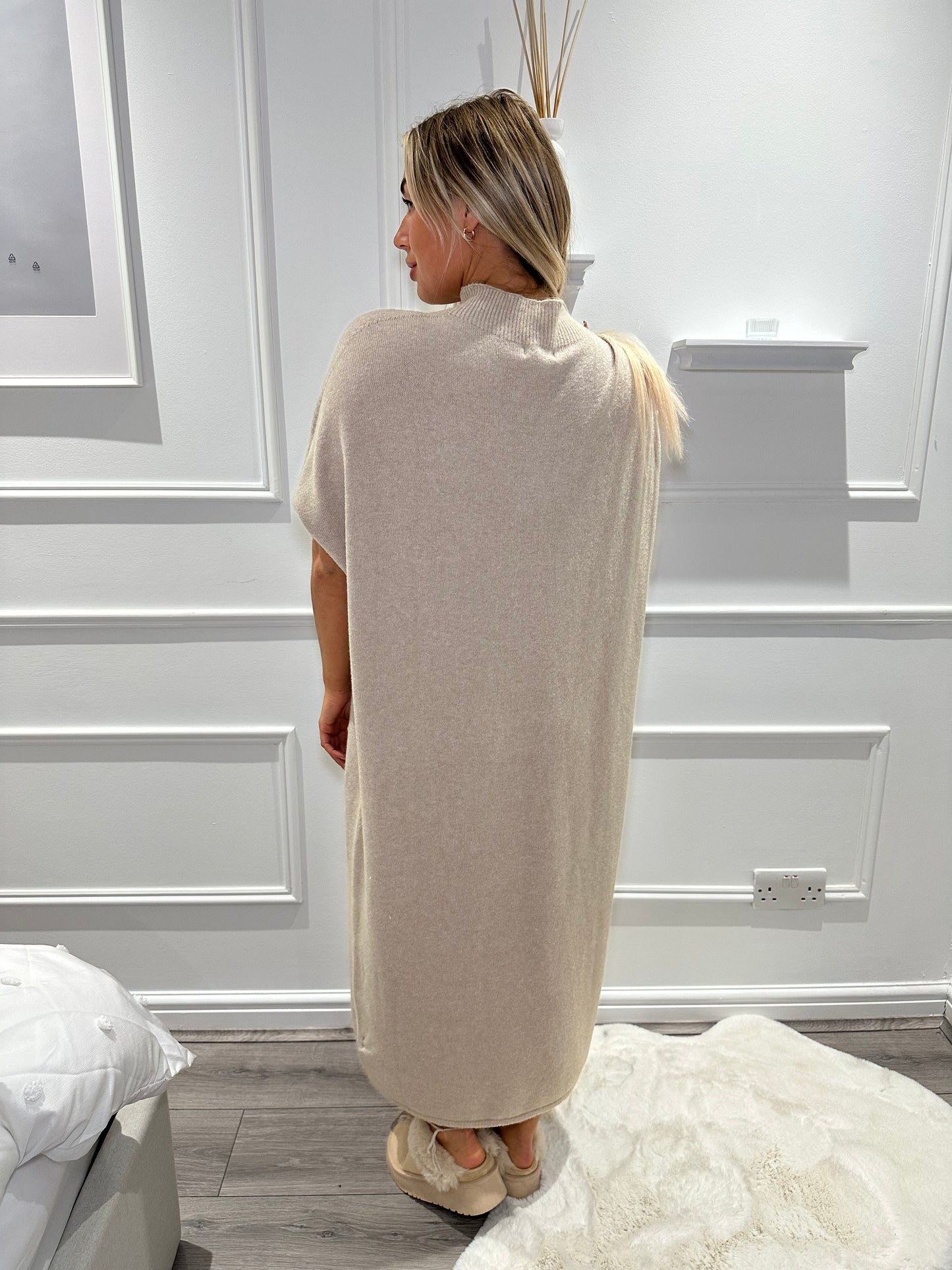 Stone Erika Maxi Fine Knit Jumper Dress