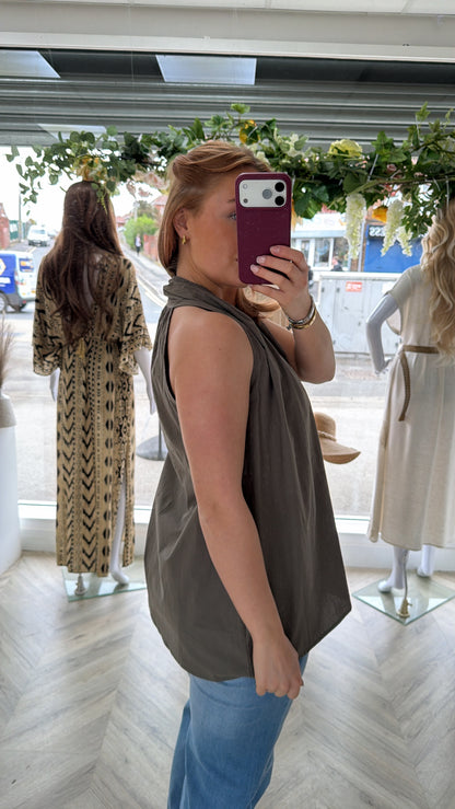 Portia Top - Khaki