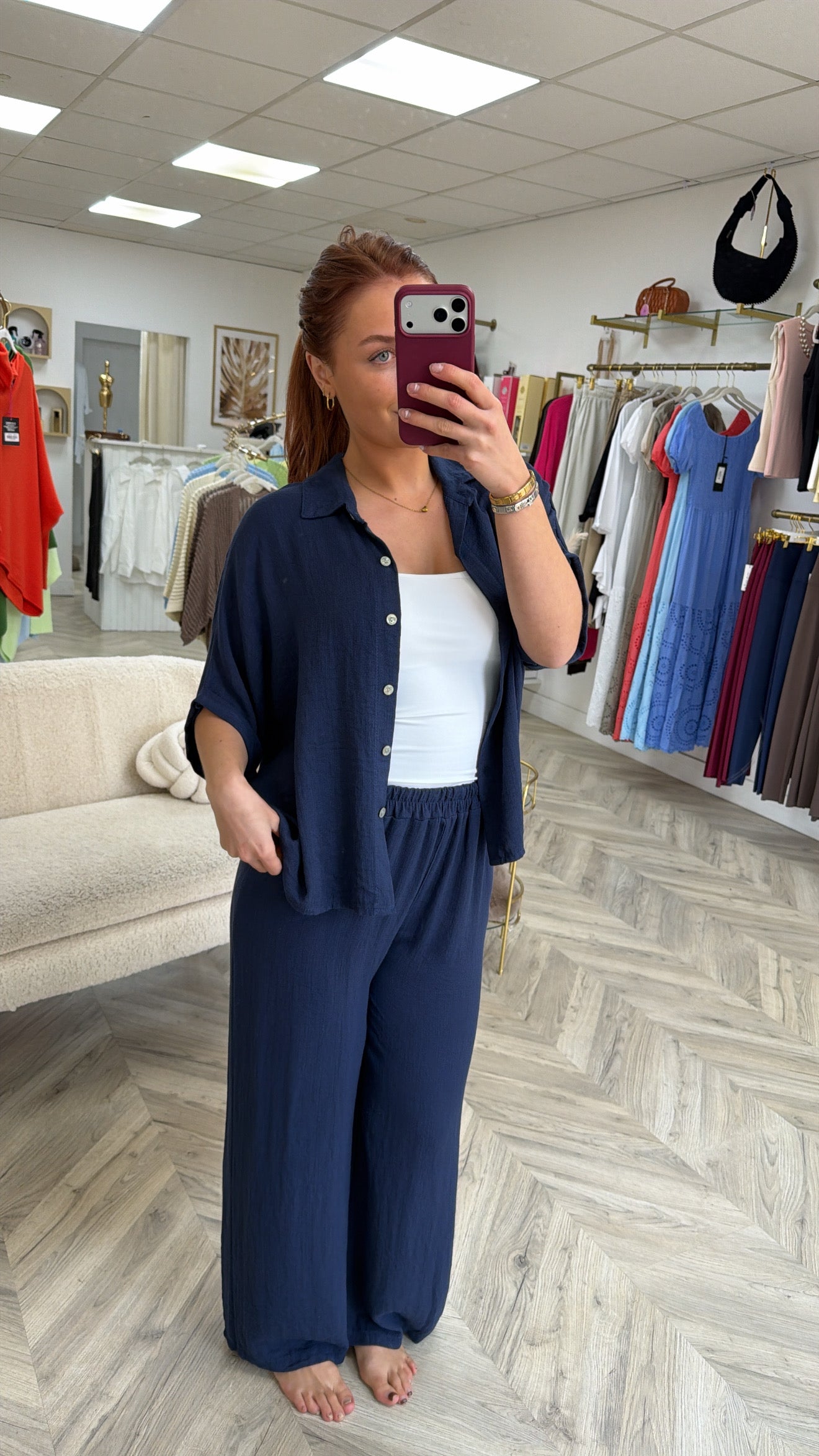 Arabella Trousers - Navy