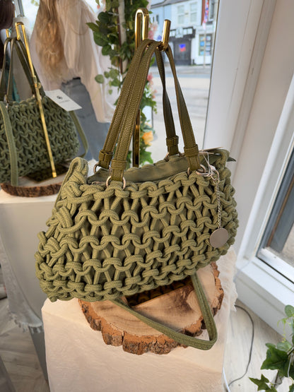 Easy Luxe Knot Handbag - Olive Green