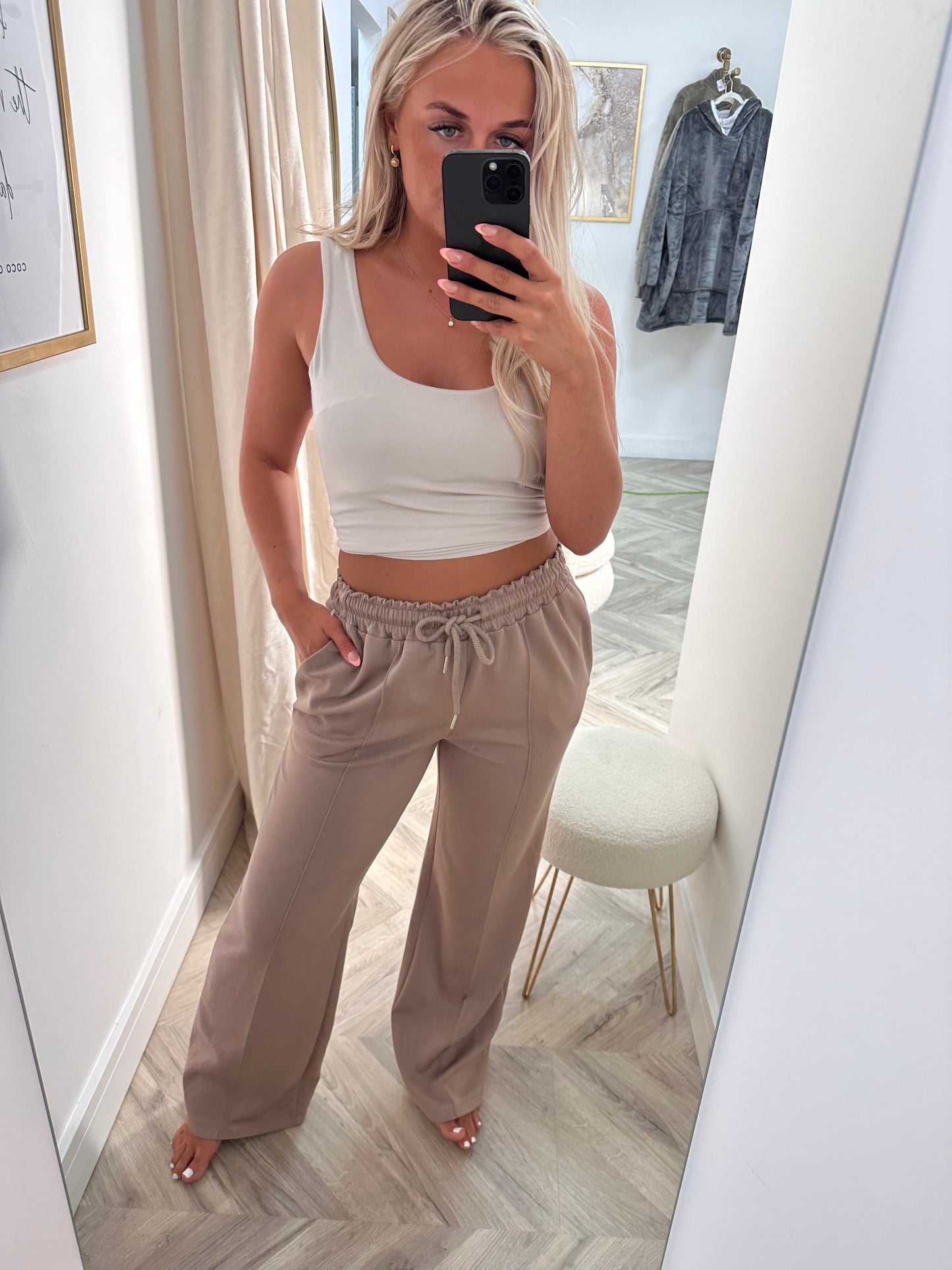 Chloe Lined Joggers - Hazelnut