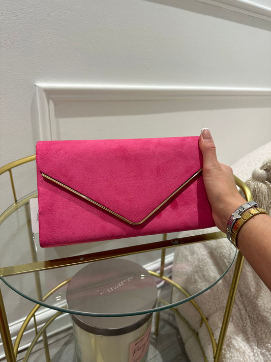 Fuchsia Pink Alex Clutch Bag