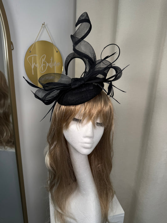 Tansy Fascinator - Black