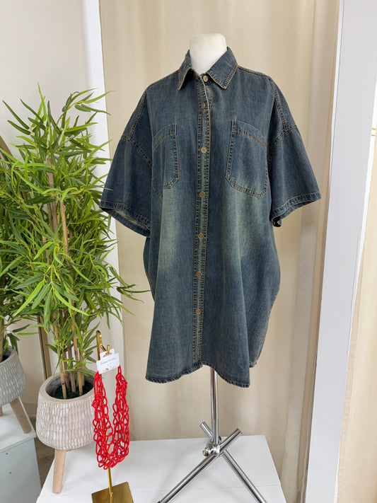 Genevieve Indigo Denim Midi Dress