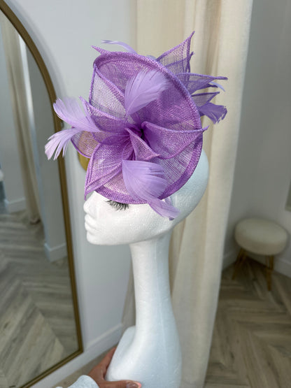 Dovie Spiral Fascinator - LILAC