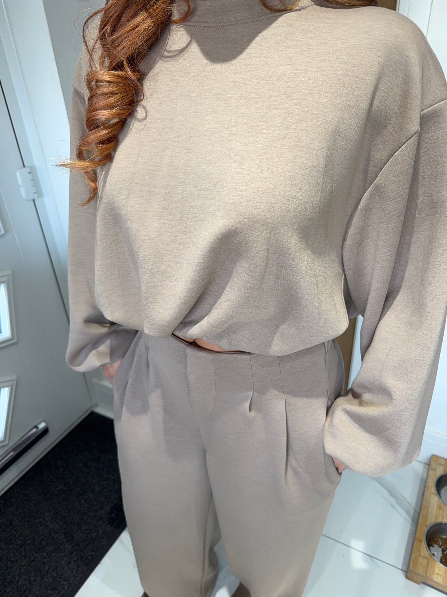Lucy Tailored Cotton Set - Mocha