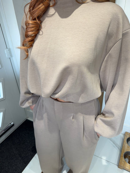 Lucy Tailored Cotton Set - Mocha