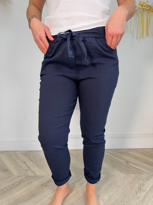 Navy Magic Pants Trousers