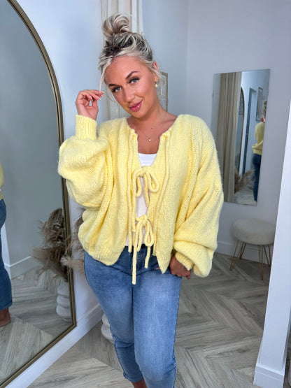 Lemon Lily Tie Cardigan