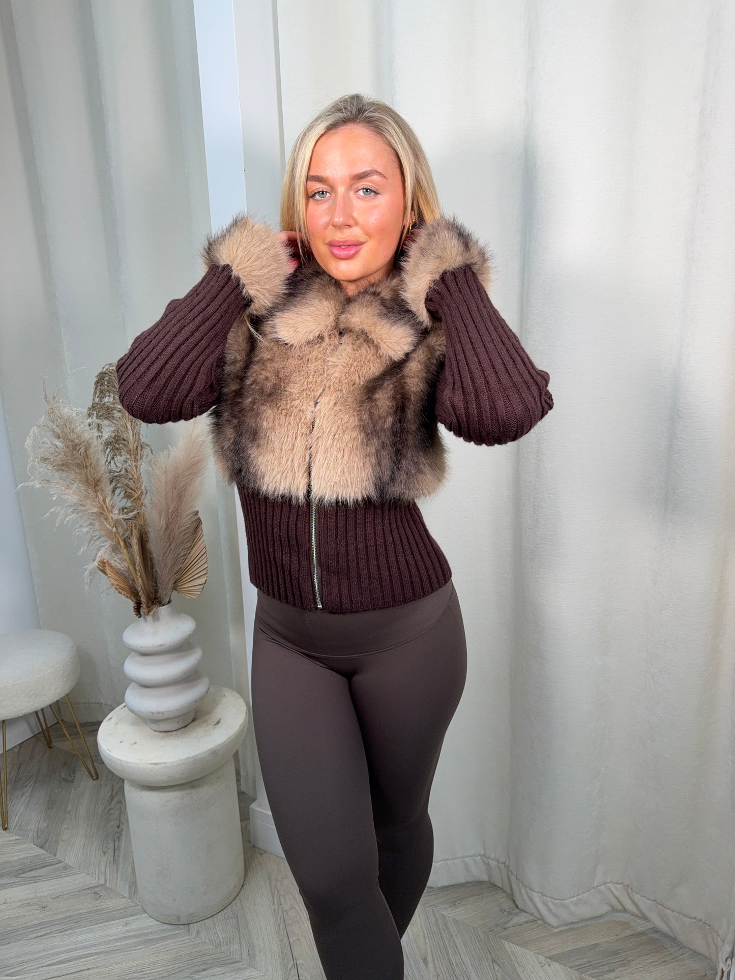 Brontë Fur Cardigan