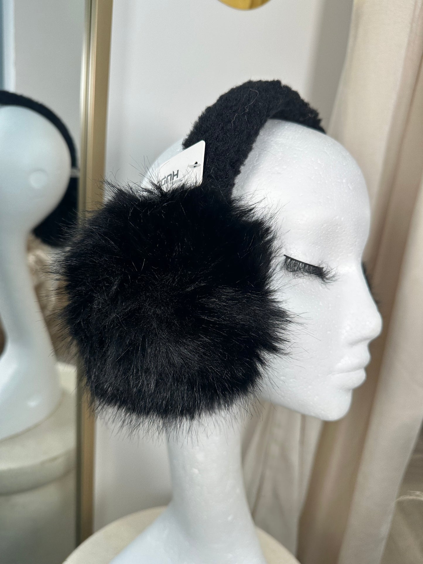 Fluffy Ear Muffs - Black