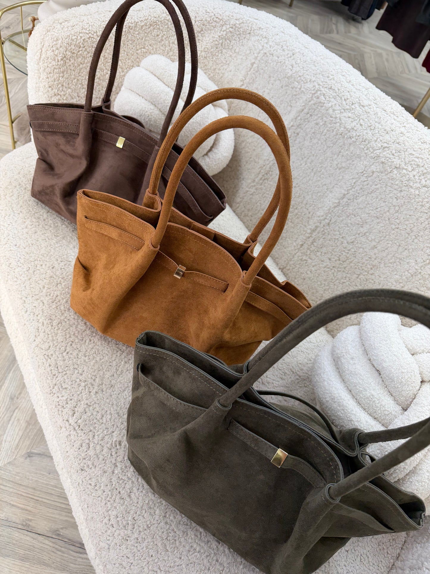 Milan Suede Everyday Tote Bag