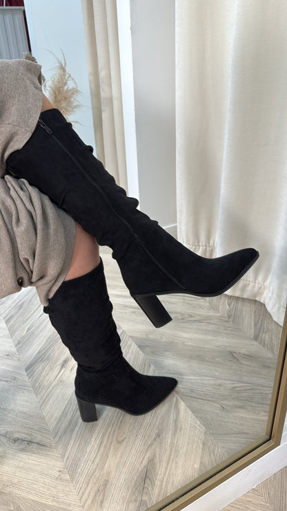 Esta Suede Boots - Black