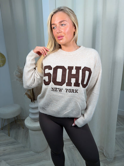 SOHO Knitted Sweater - Cream