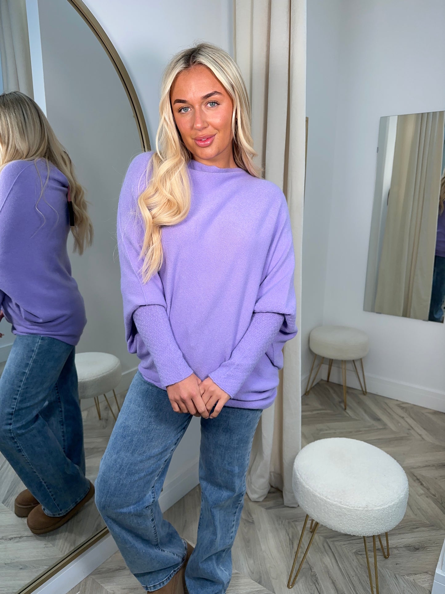 Periwinkle Purple Erika Asymmetric Jumper