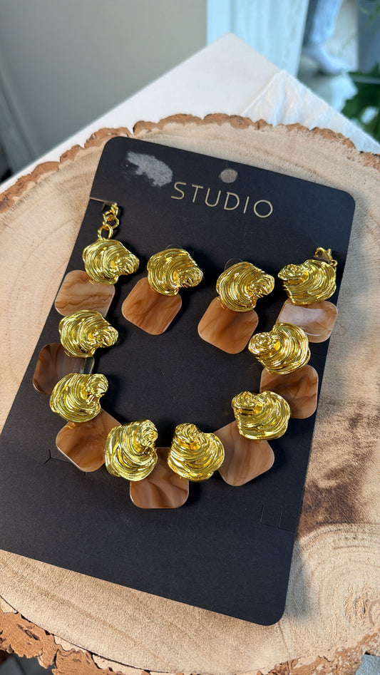Angel Glow Necklace & Earrings Set