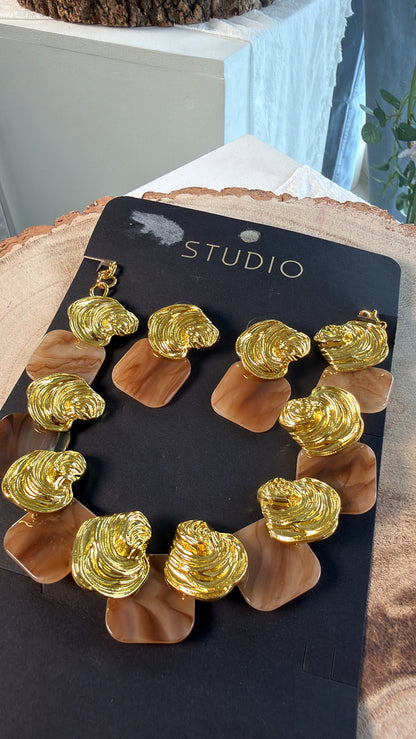 Angel Glow Necklace & Earrings Set