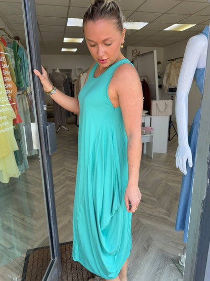 Megan Parachute Dresse - Turquoise