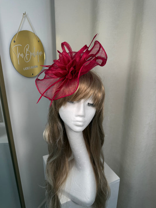 Connie Fascinator - Burgundy